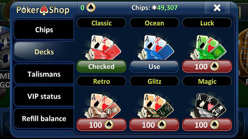 Gameplay of the Fresh poker: Texas holdem for Android phone or tablet.