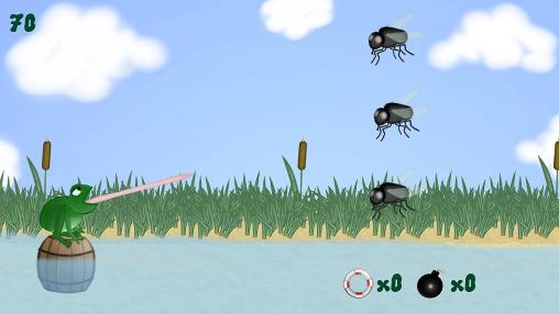 Gameplay of the Frog and fly for Android phone or tablet.