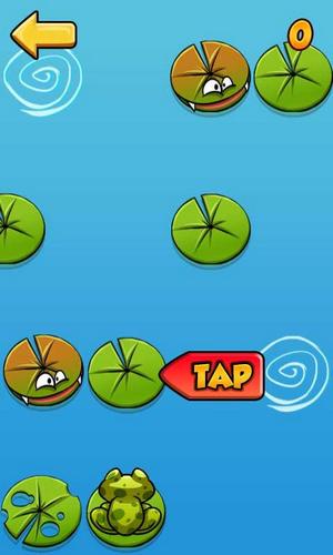 Gameplay of the Don't tap the wrong leaf. Frog jump for Android phone or tablet.