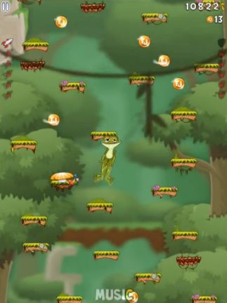 Gameplay of the Froggy jump 2 for Android phone or tablet.