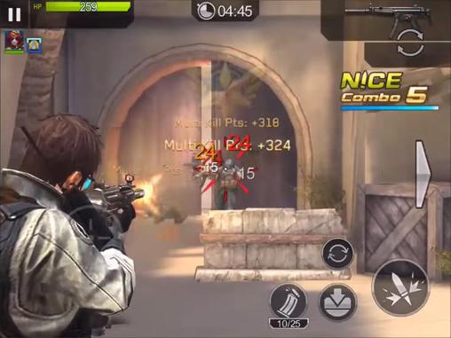Gameplay of the Frontline commando: Rivals for Android phone or tablet.