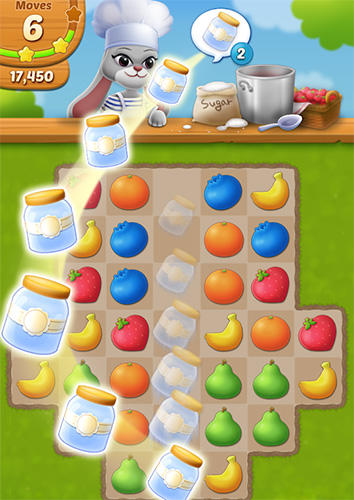 Fruit jam: Puzzle garden - Android game screenshots.