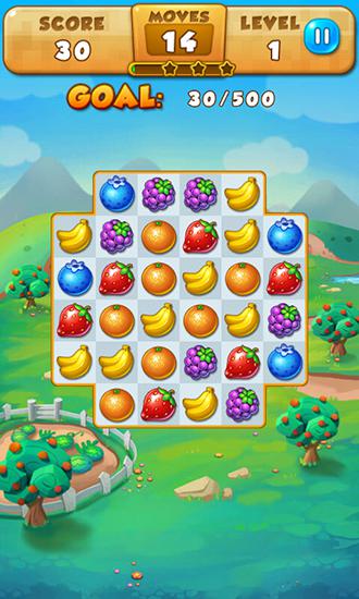 Gameplay of the Fruit journey for Android phone or tablet.