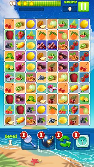 Gameplay of the Fruit link puzzle for Android phone or tablet.