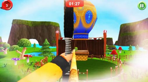 Gameplay of the Fruit o-bow 3D for Android phone or tablet.