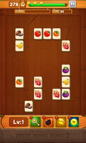 Gameplay of the Fruit pong pong 2 for Android phone or tablet.