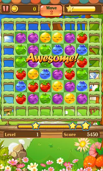 Gameplay of the Fruit splash: Funny jelly storm for Android phone or tablet.