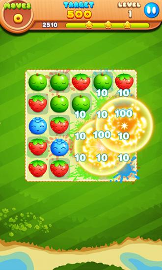 Gameplay of the Fruit splash story for Android phone or tablet.
