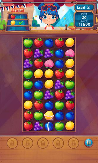 Gameplay of the Fruit trip for Android phone or tablet.