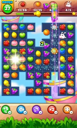 Gameplay of the Fruits star for Android phone or tablet.