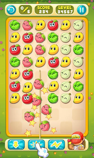 Gameplay of the Fruits tower for Android phone or tablet.