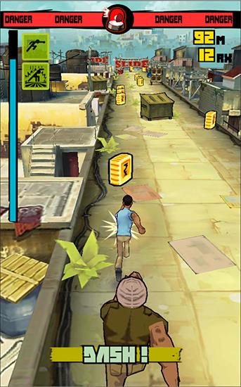 Gameplay of the Fukrey: Rooftop runner for Android phone or tablet.