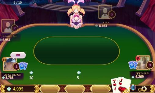 Gameplay of the Fun Texas hold'em beta: Poker for Android phone or tablet.