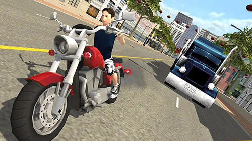 Gameplay of the Furious city мoto bike racer for Android phone or tablet.