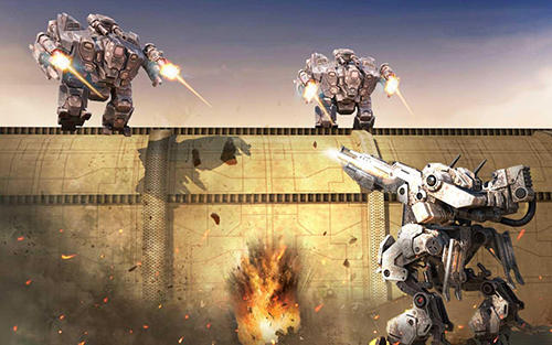Futuristic war robots - Android game screenshots.