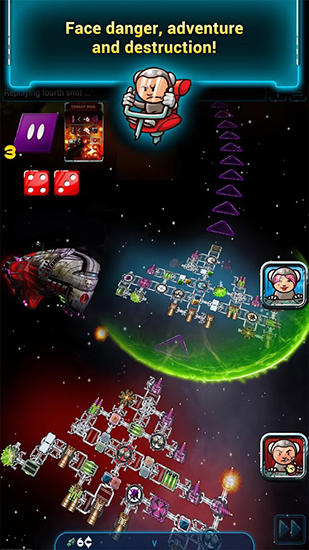 Gameplay of the Galaxy trucker for Android phone or tablet.