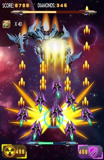 Gameplay of the Galaxy wars: Space defense for Android phone or tablet.
