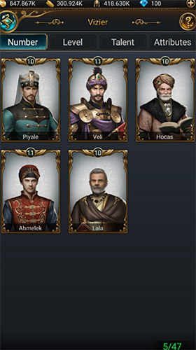 Game of sultans - Android game screenshots.