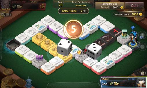 Gameplay of the Game of dice for Android phone or tablet.
