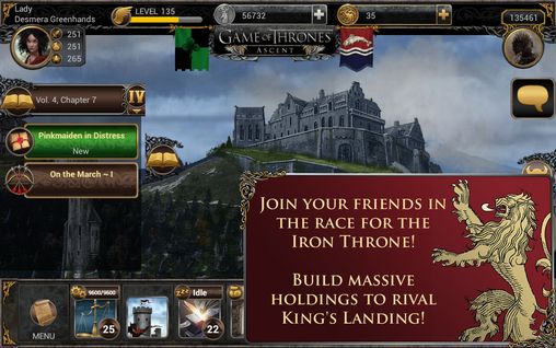 Gameplay of the Game of thrones: Ascent for Android phone or tablet.