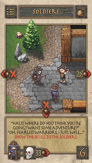 Gameplay of the Gamebook: Pocket RPG for Android phone or tablet.