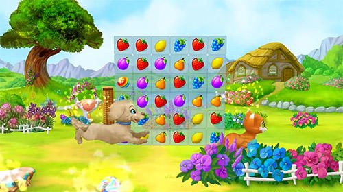 Garden pets: Match-3 dogs and cats home decorate - Android game screenshots.