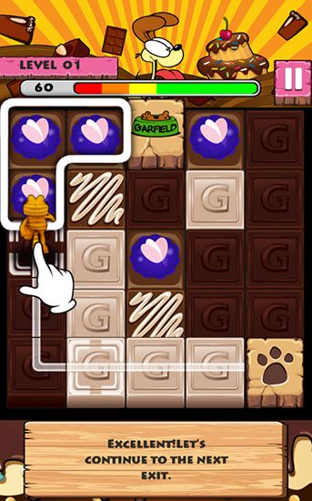 Gameplay of the Garfield's puzzle buffet for Android phone or tablet.