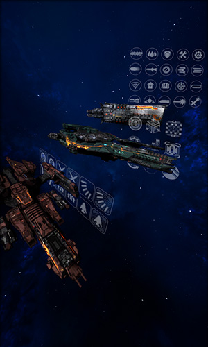Gargantua: Alpha. Spaceship duel - Android game screenshots.