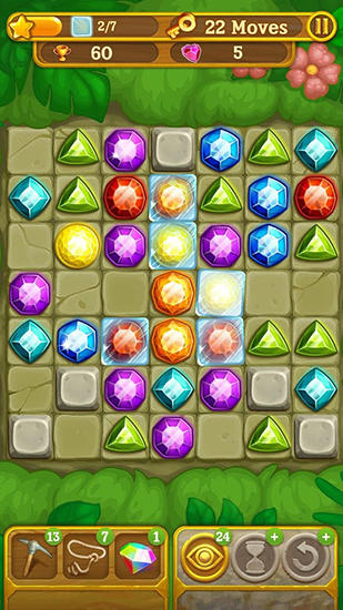 Gameplay of the Gemcrafter: Puzzle journey for Android phone or tablet.