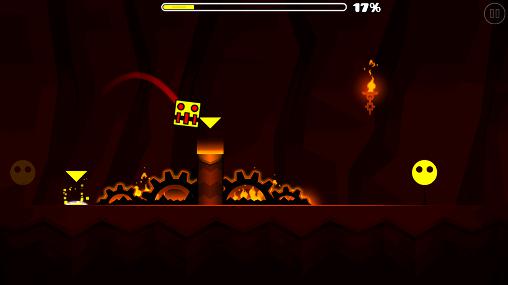 Gameplay of the Geometry dash: Meltdown for Android phone or tablet.