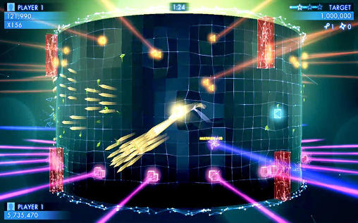 Gameplay of the Geometry wars 3: Dimensions for Android phone or tablet.