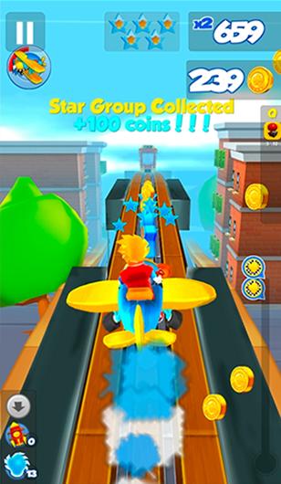 Gameplay of the Get Ghost! Stunt bike runner for Android phone or tablet.