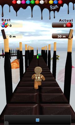 Gameplay of the Gingerbread Run for Android phone or tablet.