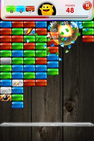 Gameplay of the Glass bricks for Android phone or tablet.