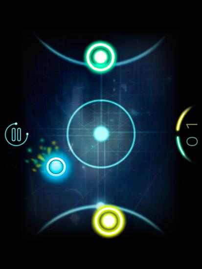 Gameplay of the Glow air space hockey for Android phone or tablet.