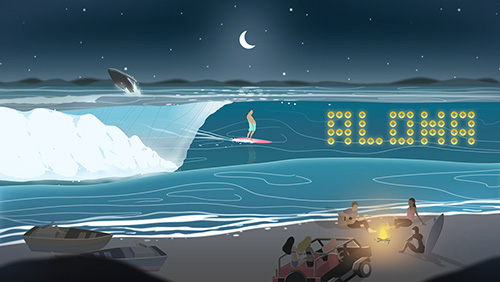 Go surf: The endless wave - Android game screenshots.