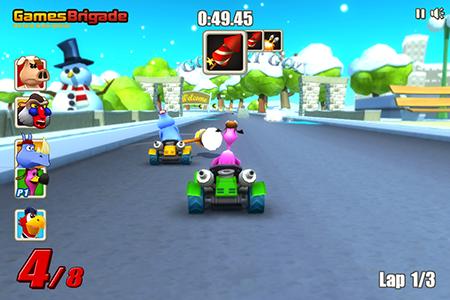 Gameplay of the Go kart go! Ultra! for Android phone or tablet.
