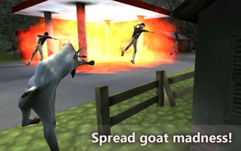 Gameplay of the Goat vs zombies simulator for Android phone or tablet.