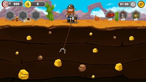 Gameplay of the Gold miner: Adventure for Android phone or tablet.