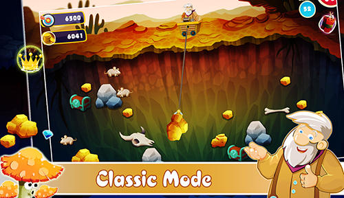 Gameplay of the Gold miner: Adventure. Mine quest for Android phone or tablet.