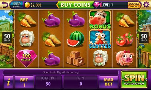 Gameplay of the Golden lion: Slots for Android phone or tablet.