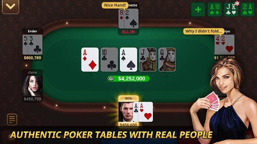 Gameplay of the Golden sand casino: Poker for Android phone or tablet.