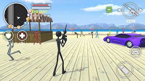 Grand stickman auto 5 - Android game screenshots.
