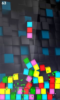 Gameplay of the Gravity tetris 3D for Android phone or tablet.