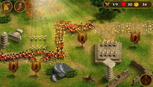 Gameplay of the Greece defense for Android phone or tablet.