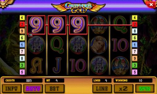 Gameplay of the Gryphon's gold: Slot for Android phone or tablet.