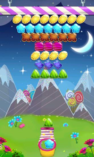 Gameplay of the Gummy bubble shoot for Android phone or tablet.
