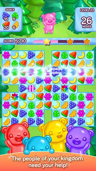 Gameplay of the Gummy gush for Android phone or tablet.