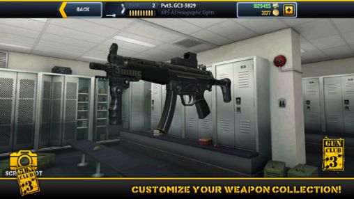 Gameplay of the Gun club 3: Virtual weapon sim for Android phone or tablet.