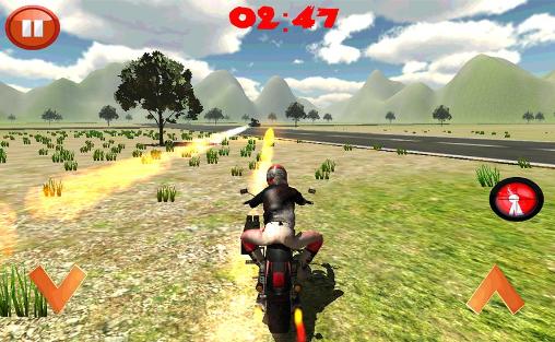 Gameplay of the Gunship bike for Android phone or tablet.